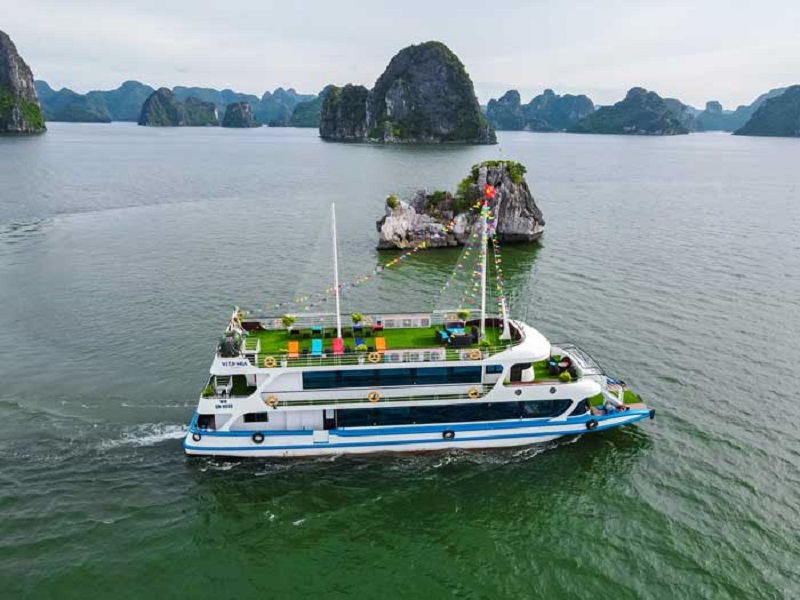 Enjoying cuisine on Ha Long cruise 28 enjoyingcuisineonhalongcruise